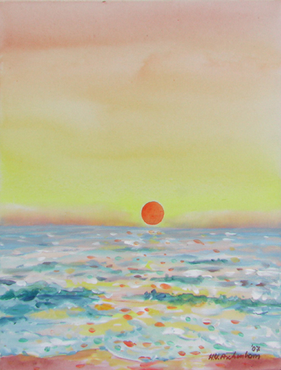 Bild Meer im Sonnenuntergang von Uli Aschenborn